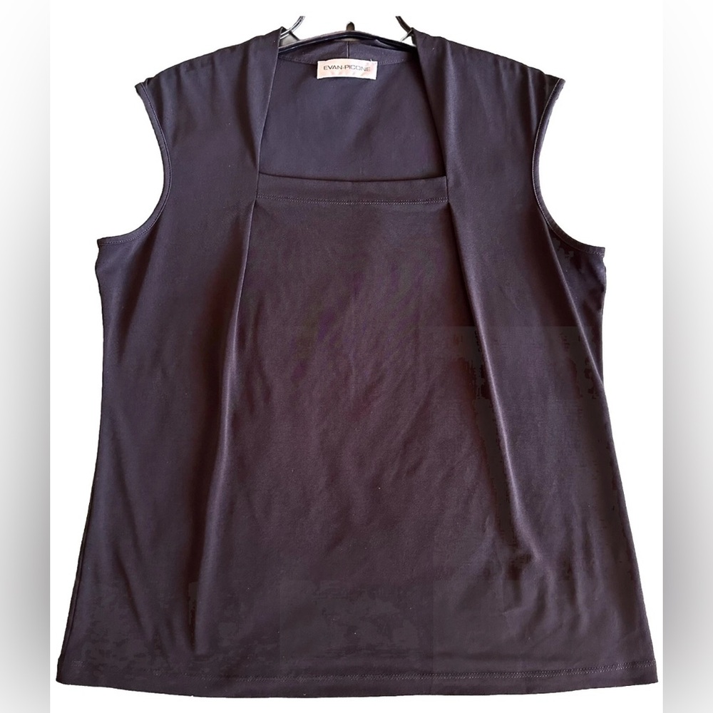 Evan Picone Black Sleeveless Tank Top